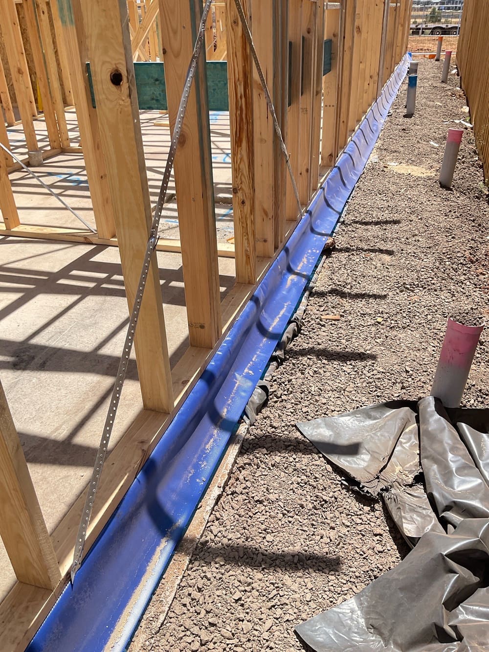 Installed, recorded during a slab pre-pour inspection in Aintree